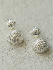 Dual Ball Gold Earrings