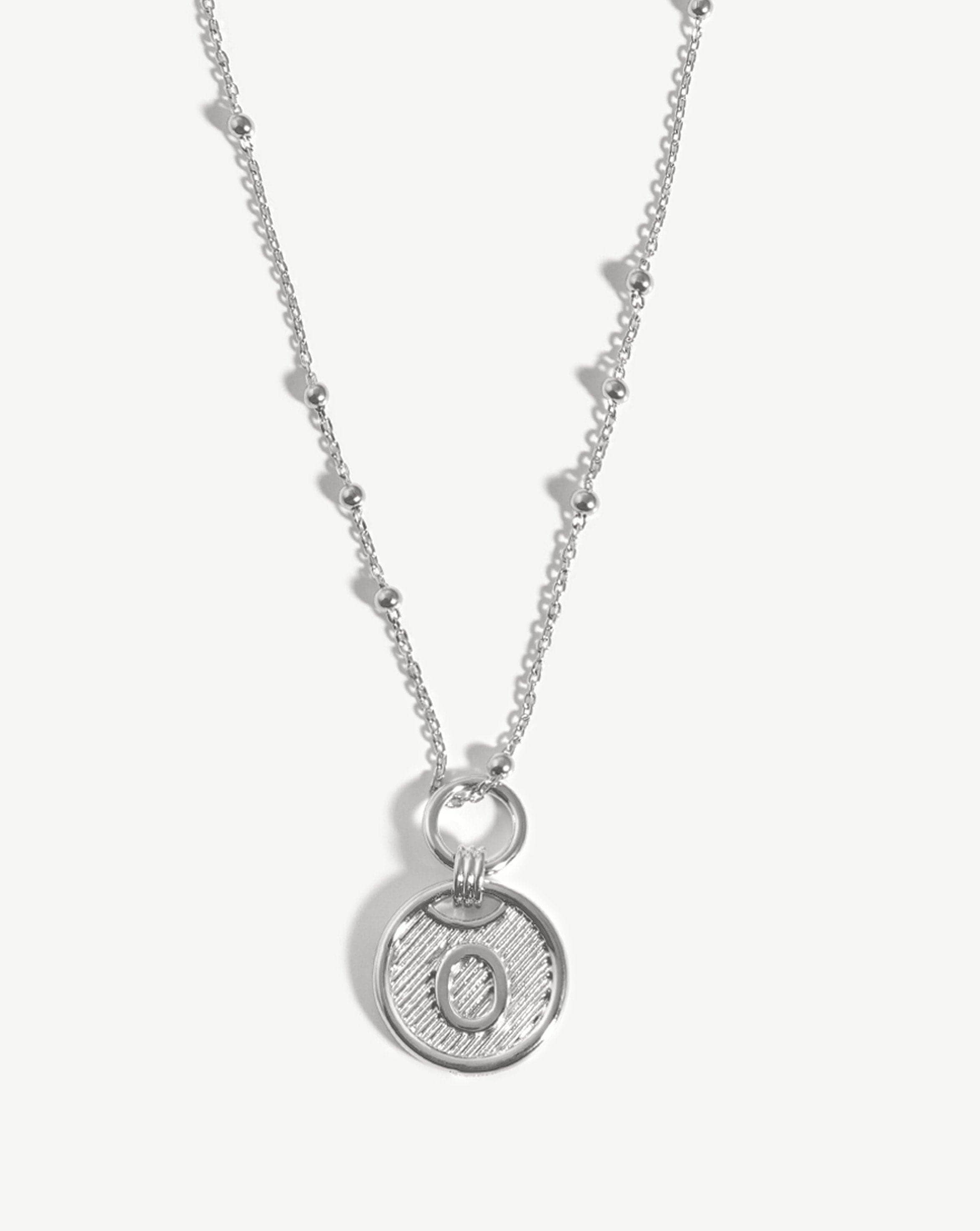 Initial Pendant Necklace - Initial O | Sterling Silver