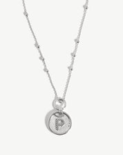 Initial Pendant Necklace - Initial P | Sterling Silver