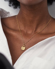 Initial Pendant Necklace - Initial R | 18k Gold Vermeil