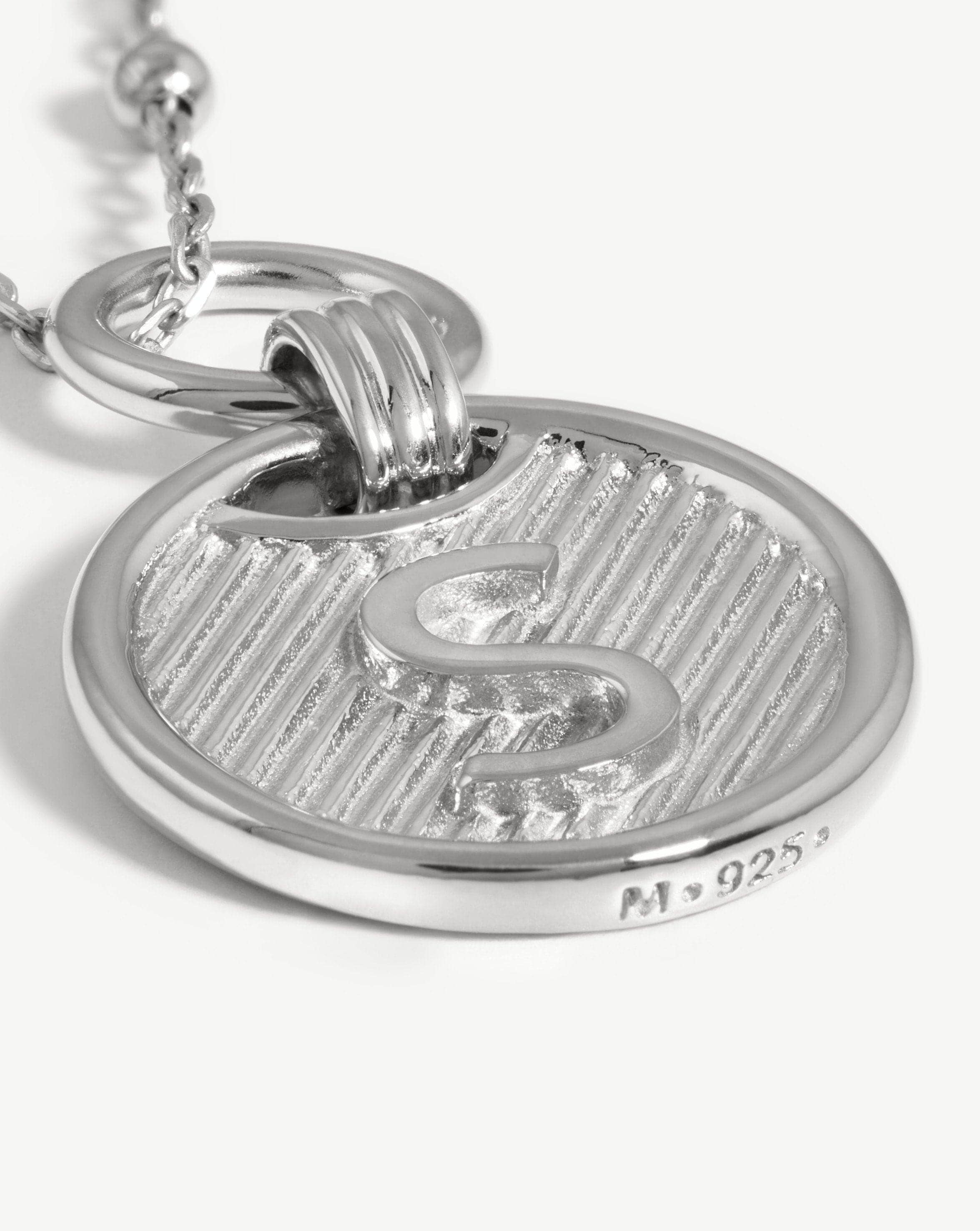 Initial Pendant Necklace - Initial S | Sterling Silver