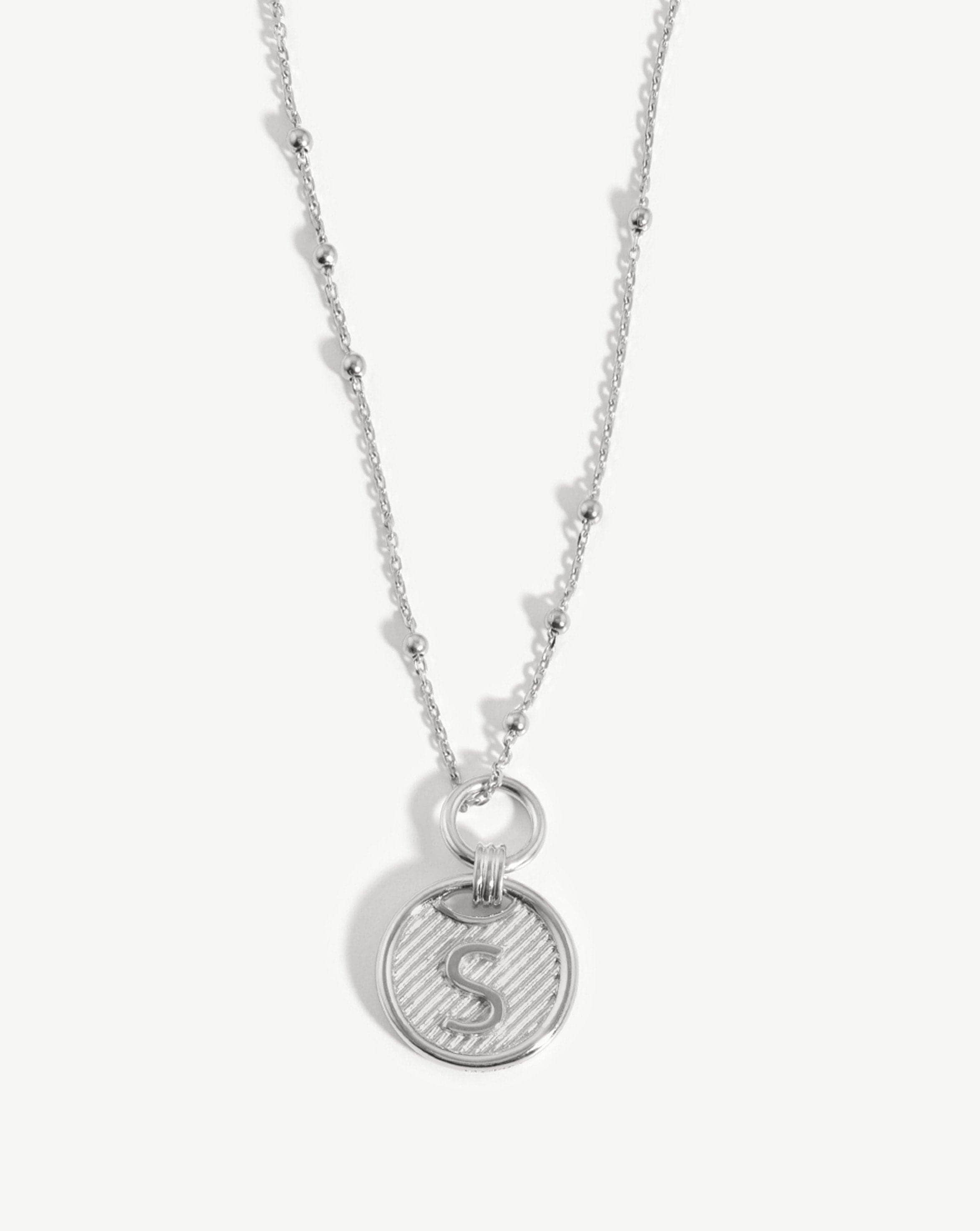 Initial Pendant Necklace - Initial S | Sterling Silver