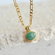 Aventurine Figaro Chain Necklace and Earring Set (Purchase Individually)