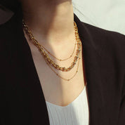 Bubble Beaded Layered Gold Necklace