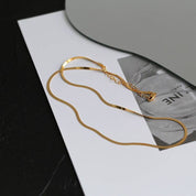 Snake flat chain necklace