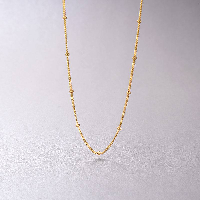 Gold Chain Beads Necklace