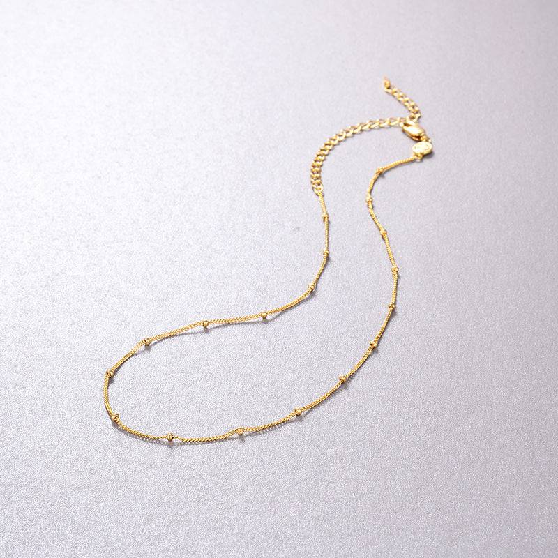 Gold Chain Beads Necklace