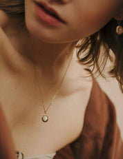 Mother of Pearls Shell Chain Gold Vermeil Necklace Bracelet and Earrings (Purchase Individually)