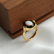 Opal Ring Gold Vermeil