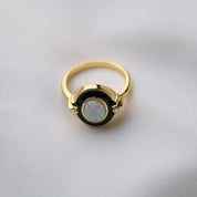 Opal Ring Gold Vermeil