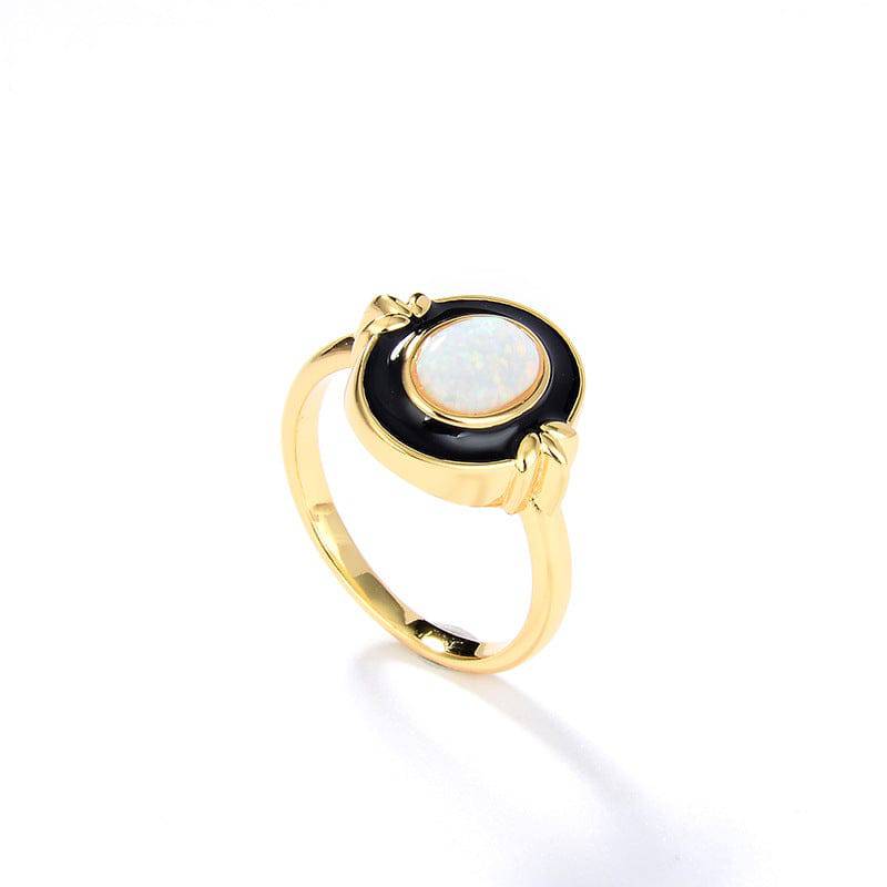 Opal Ring Gold Vermeil