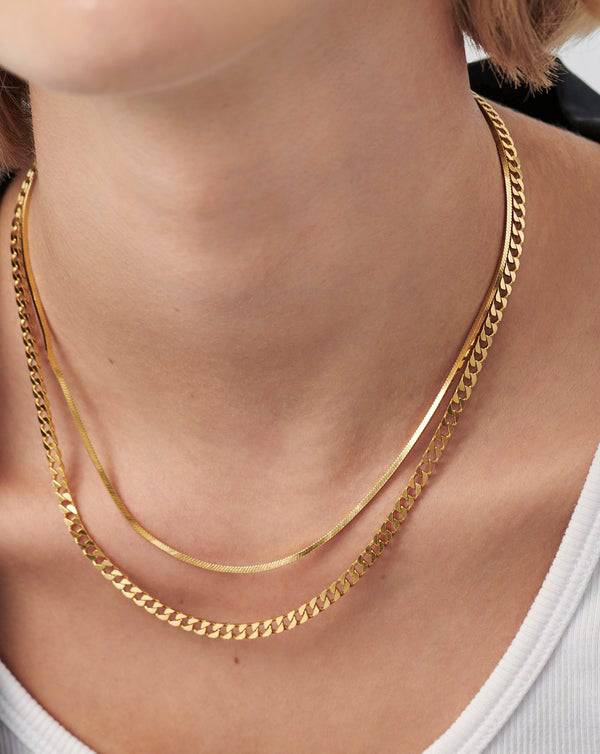 Stackable Snake Bone Chain Necklace