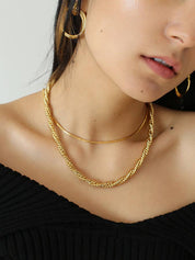 Stackable Snake Bone Chain Necklace