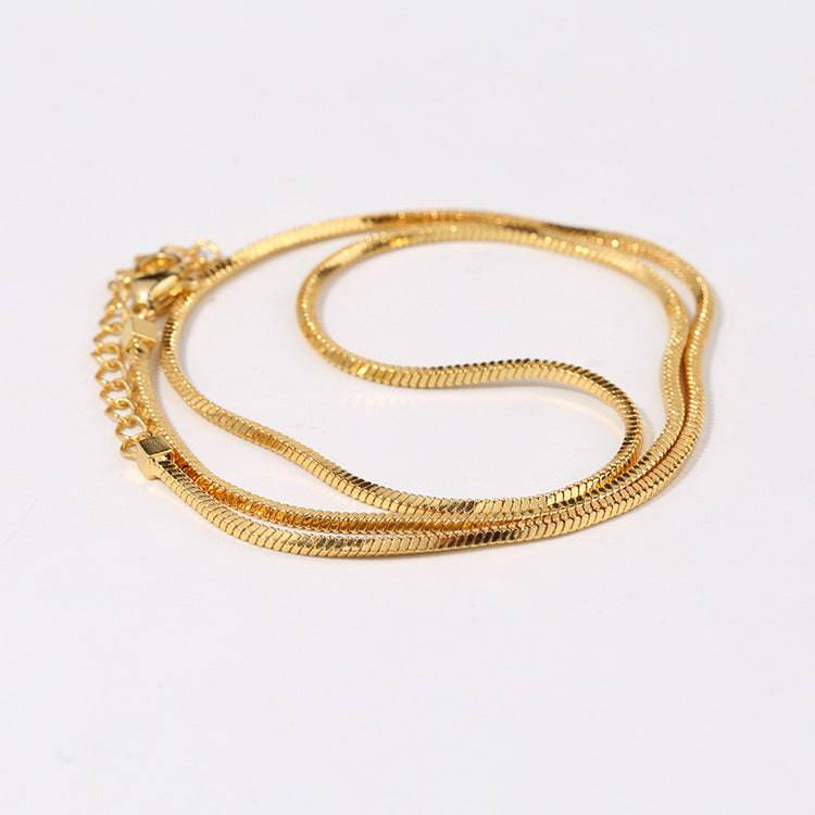 Stackable Snake Bone Chain Necklace