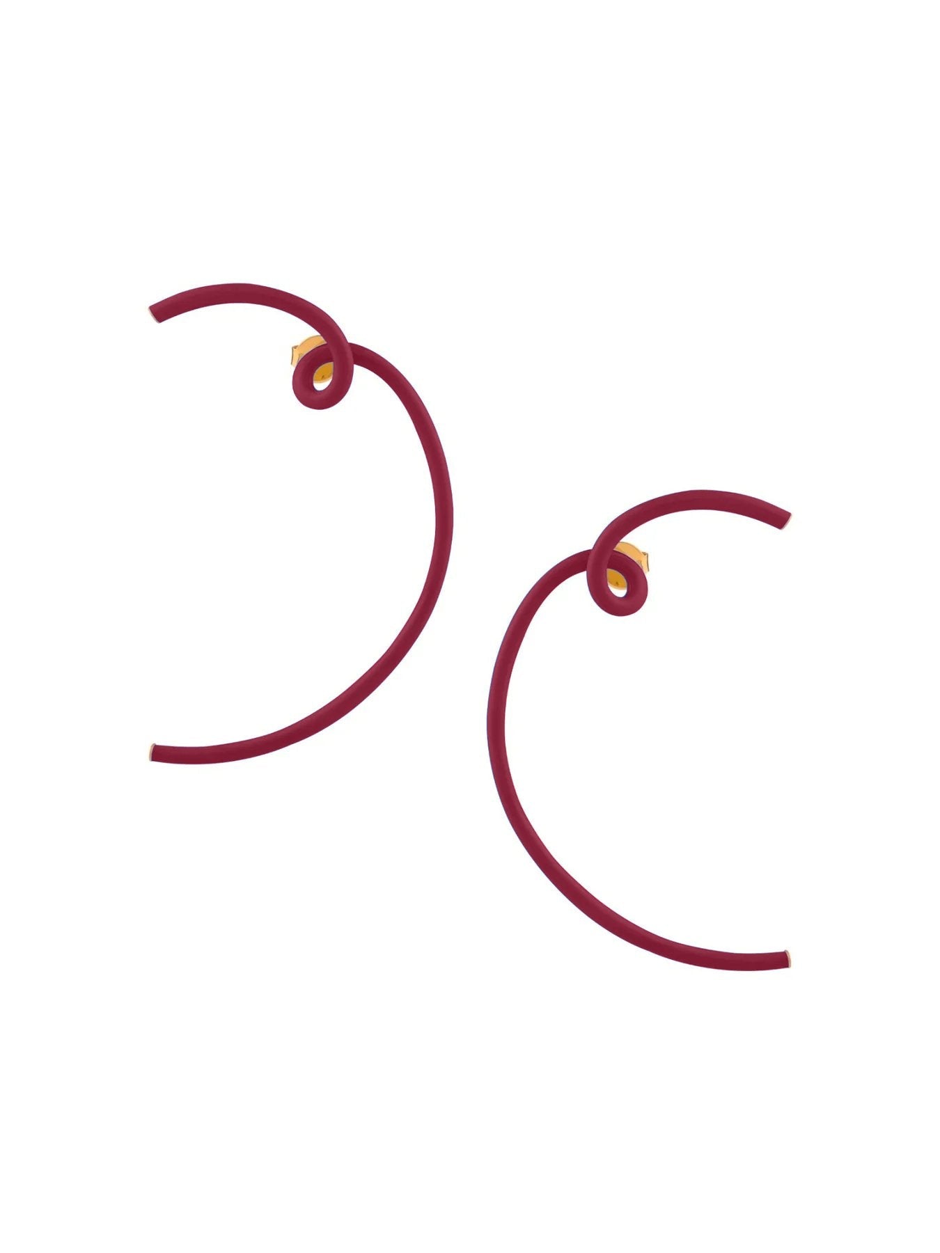 Juicy Half Hoops  - Midnight Maroon