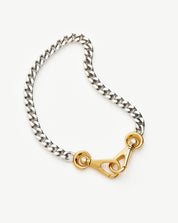 Kinetic Chunky Chain Bracelet | Mixed Metal Cubic Zirconia