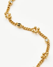 Kinetic Duality Charm Bracelet | 18k Gold Plated Cubic Zirconia