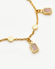 Lena Charm Bracelet | 18ct Gold Plated/Rhodochrosite