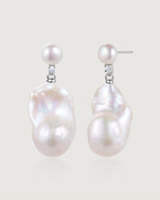 Lotus Baroque Pearl Earring