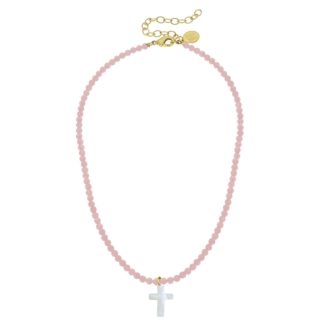 Alys Pearl Cross Necklace