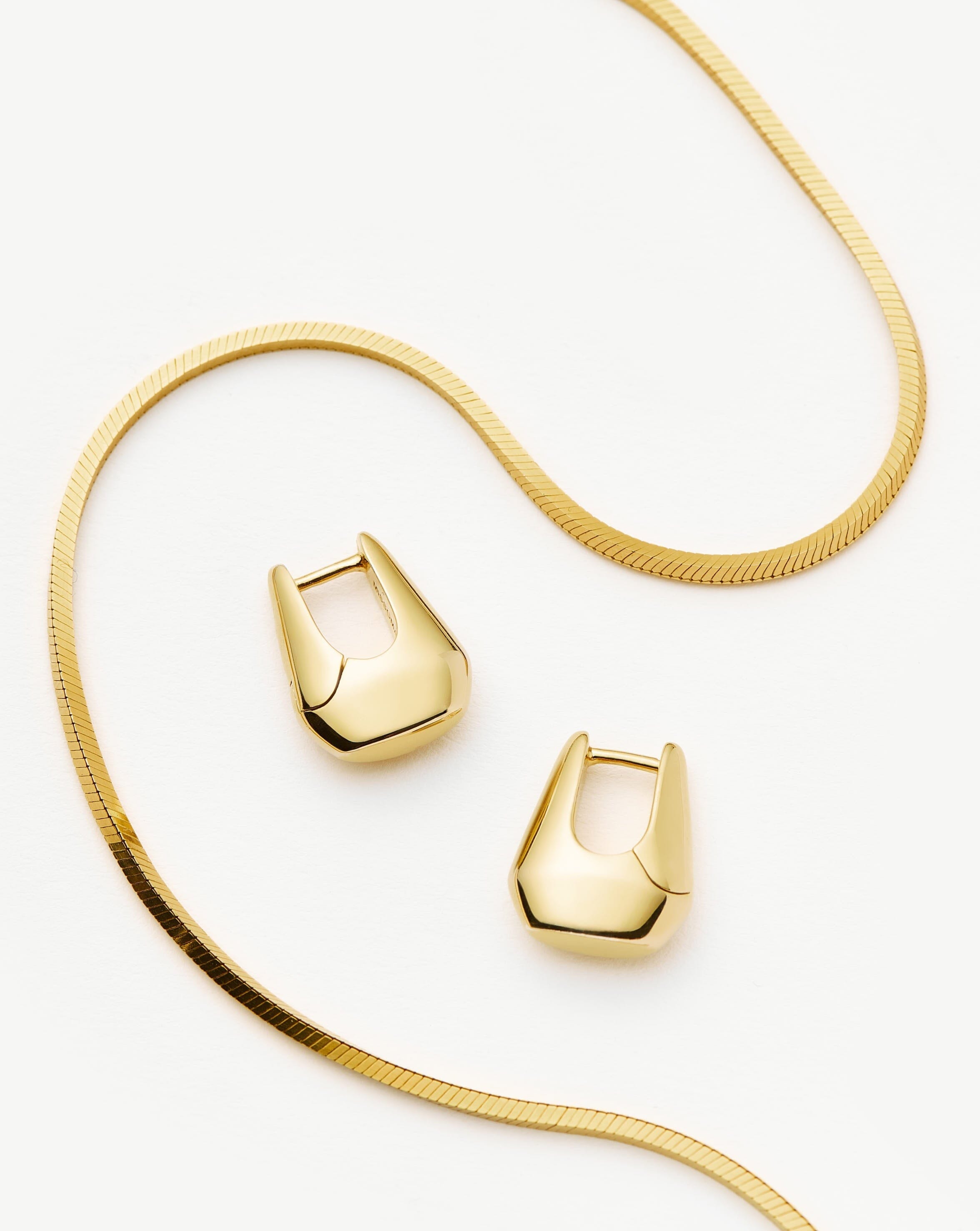 Lucy Williams Arco Earrings & Necklace Set | 18k Gold Vermeil