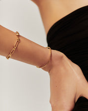 Lucy Williams Cobra Snake Chain Bracelet | 18ct Gold Plated