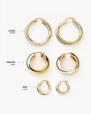 Lucy Williams Entwine Large Hoop Earrings | Mixed Metal