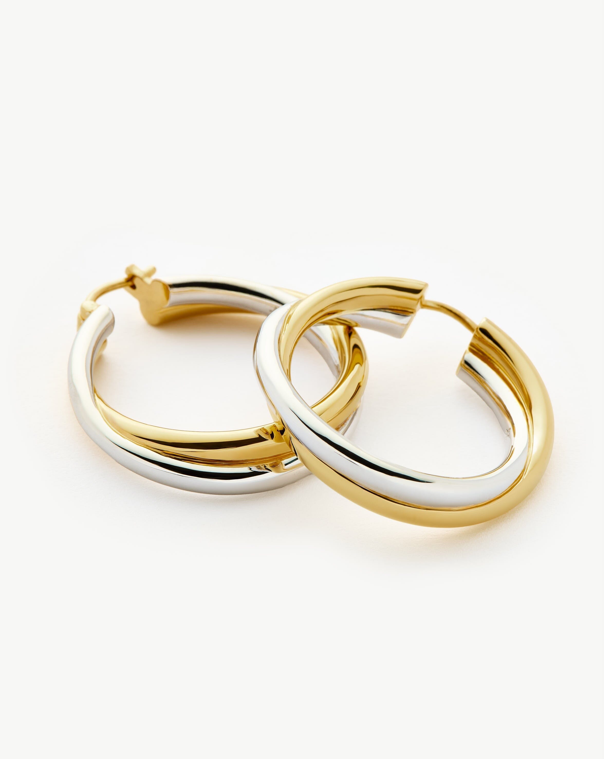 Lucy Williams Entwine Large Hoop Earrings | Mixed Metal