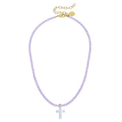 Alys Pearl Cross Necklace