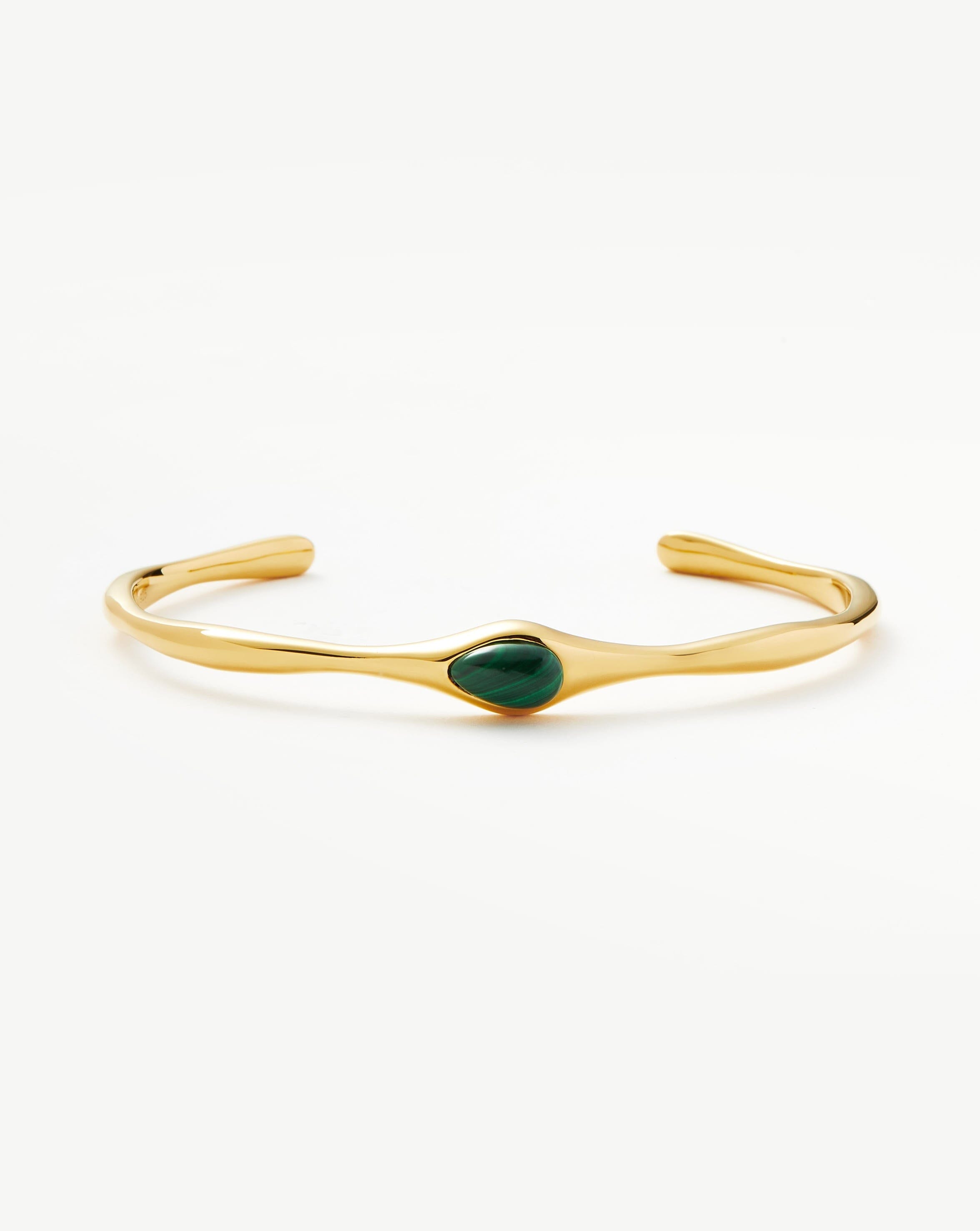 Magma Gemstone Cuff Bracelet | 18k Recycled Gold Plating On Brass