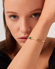 Magma Gemstone Cuff Bracelet | 18k Recycled Gold Plating On Brass