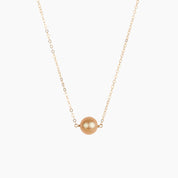 Mama Golden Pearl Bar Necklace