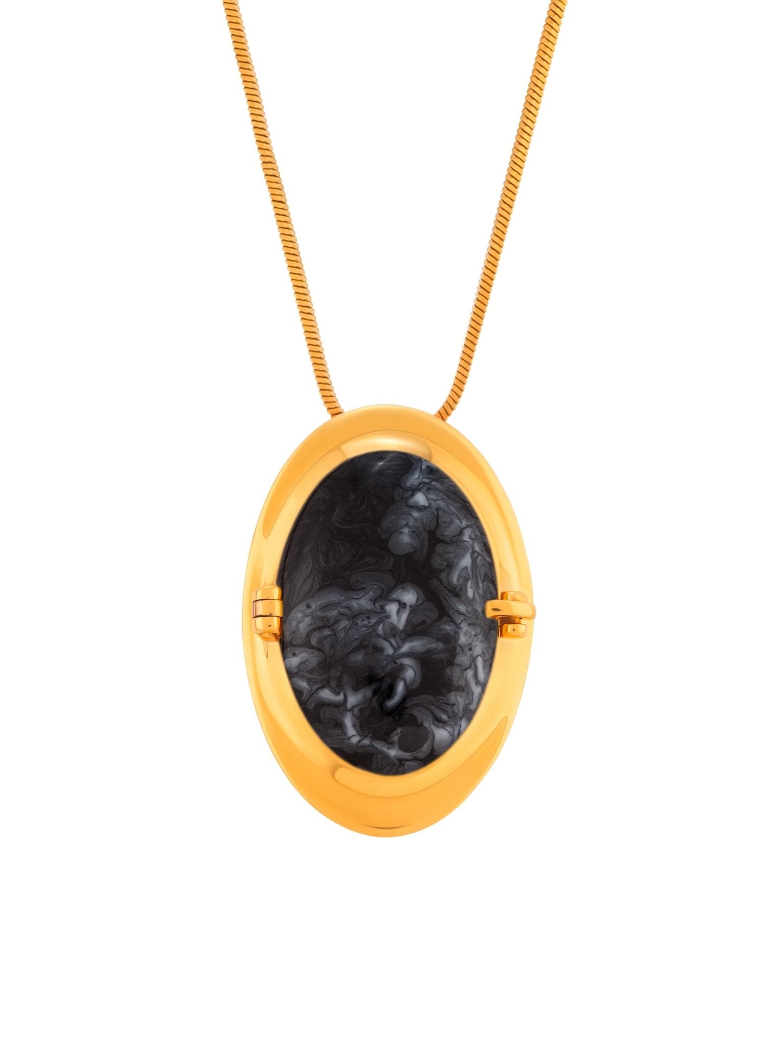 Memento Oval Pendant Black