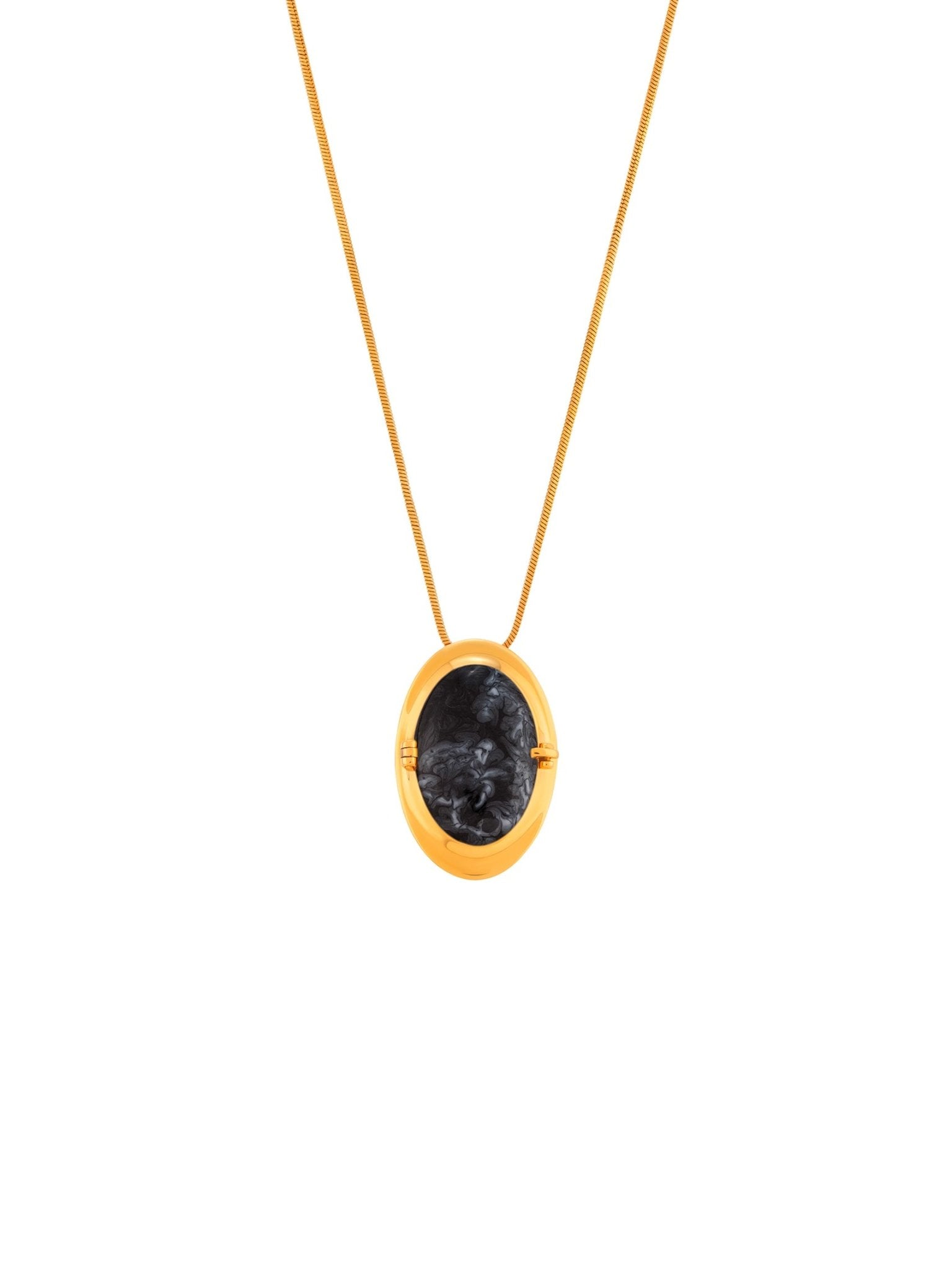 Memento Oval Pendant Black