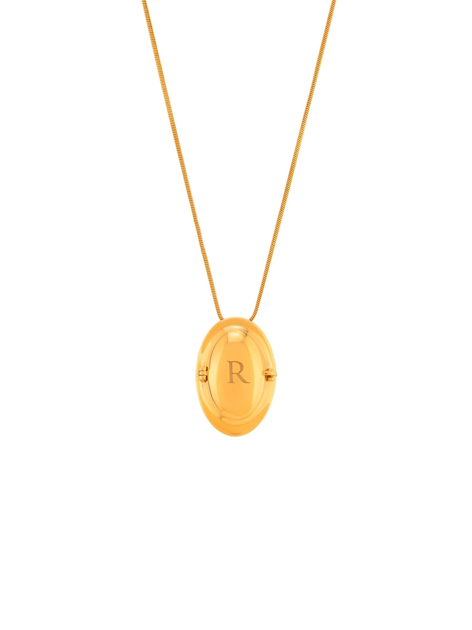 Memento Oval Pendant Gold