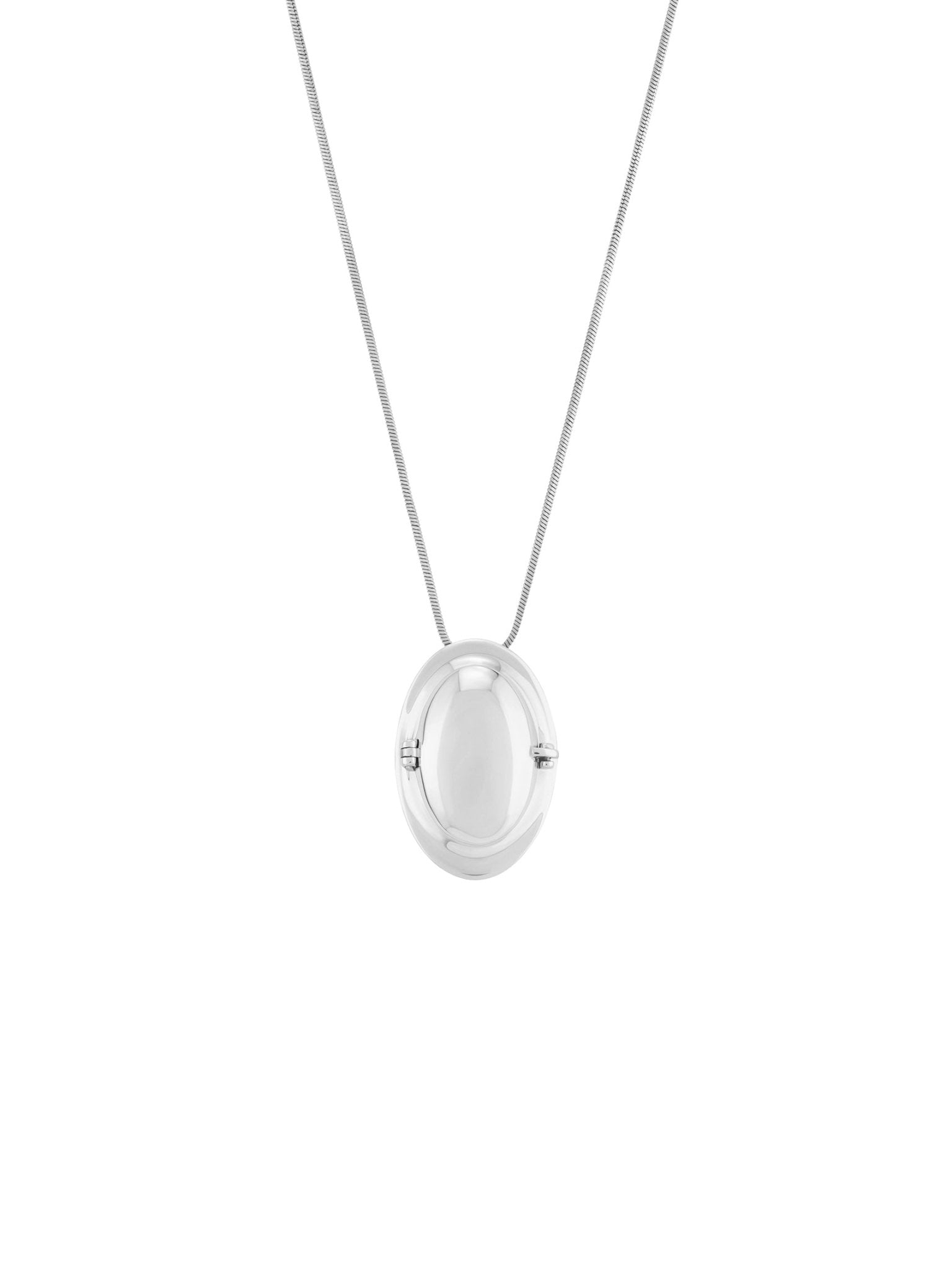 Memento Oval Pendant Silver