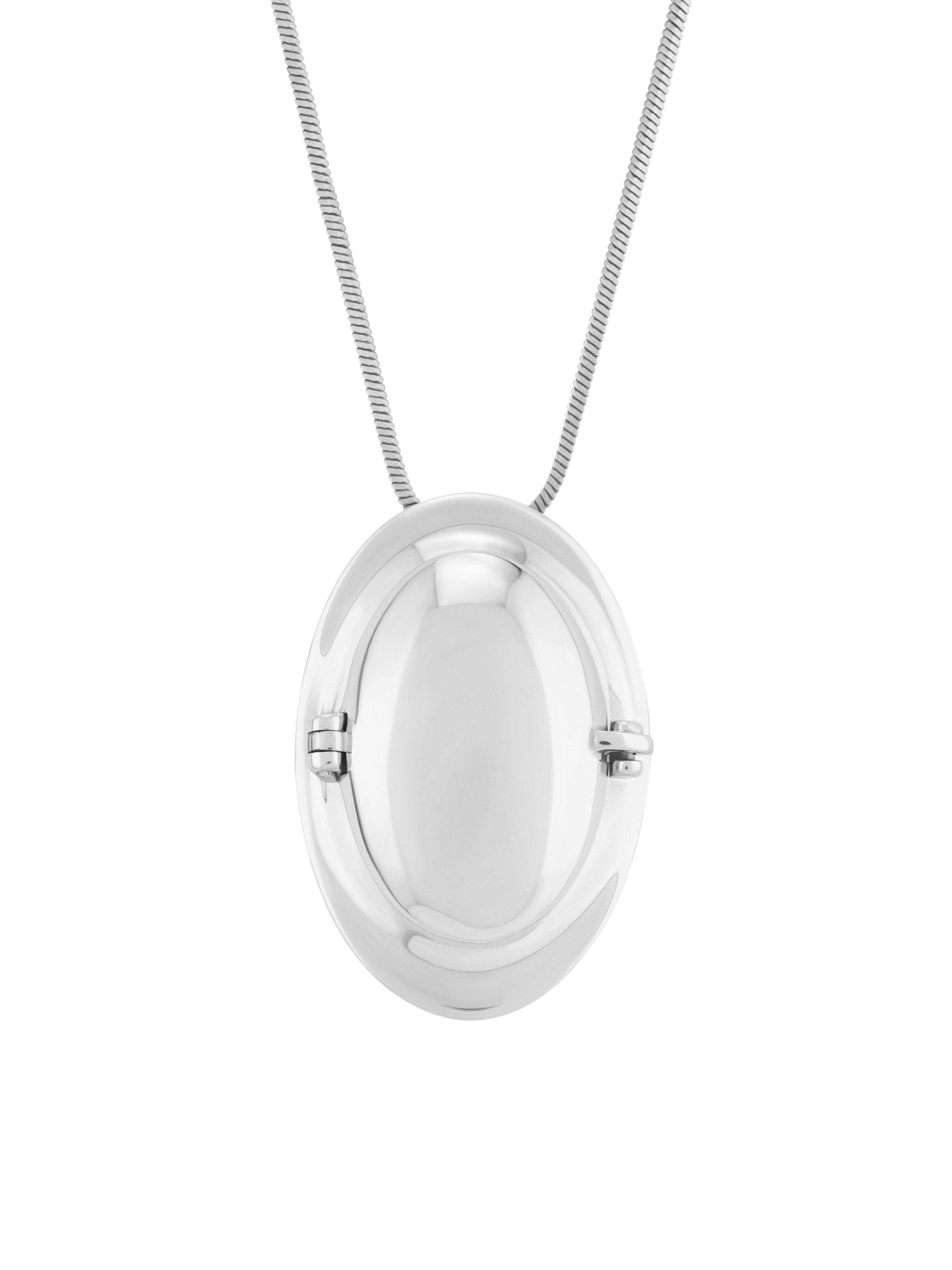 Memento Oval Pendant Silver