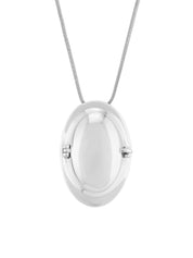 Memento Oval Pendant Silver