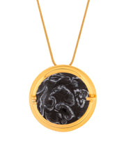 Memento Round Pendant Black