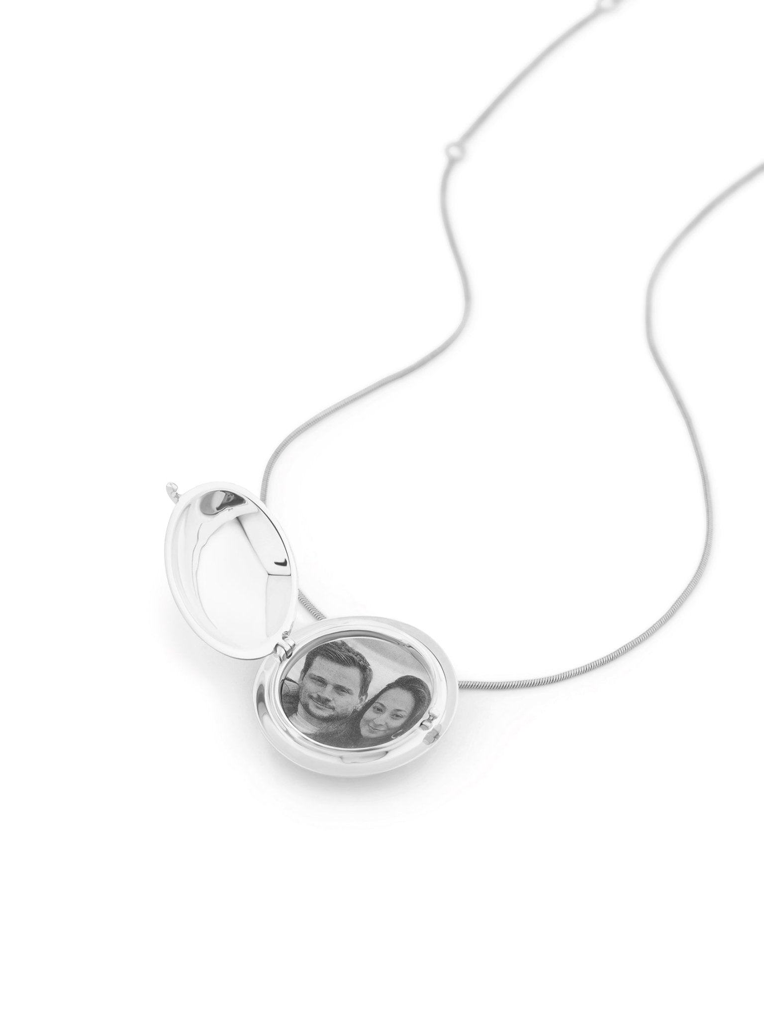 Memento Round Pendant Silver