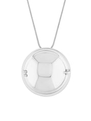 Memento Round Pendant Silver