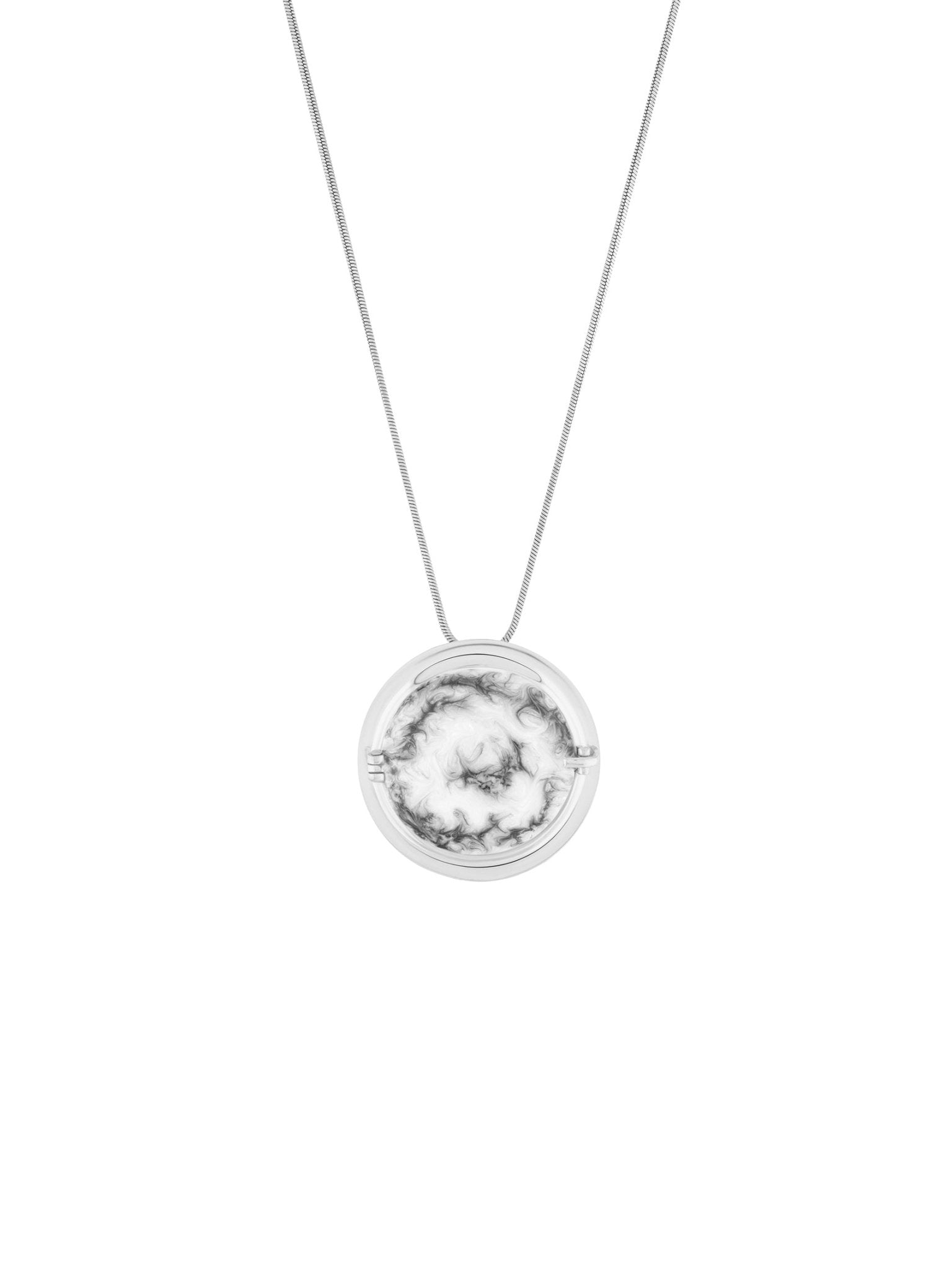 Memento Round Pendant White