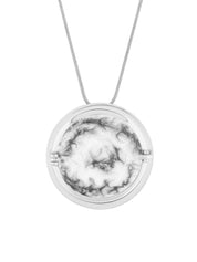 Memento Round Pendant White