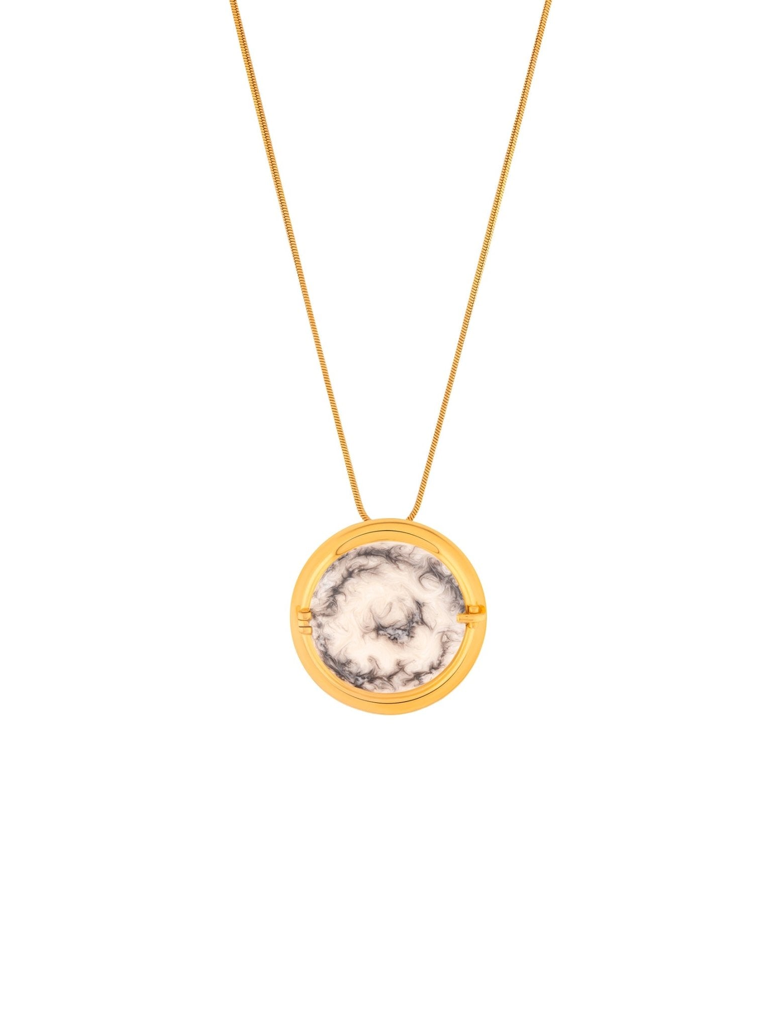 Memento Round Pendant White