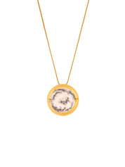 Memento Round Pendant White