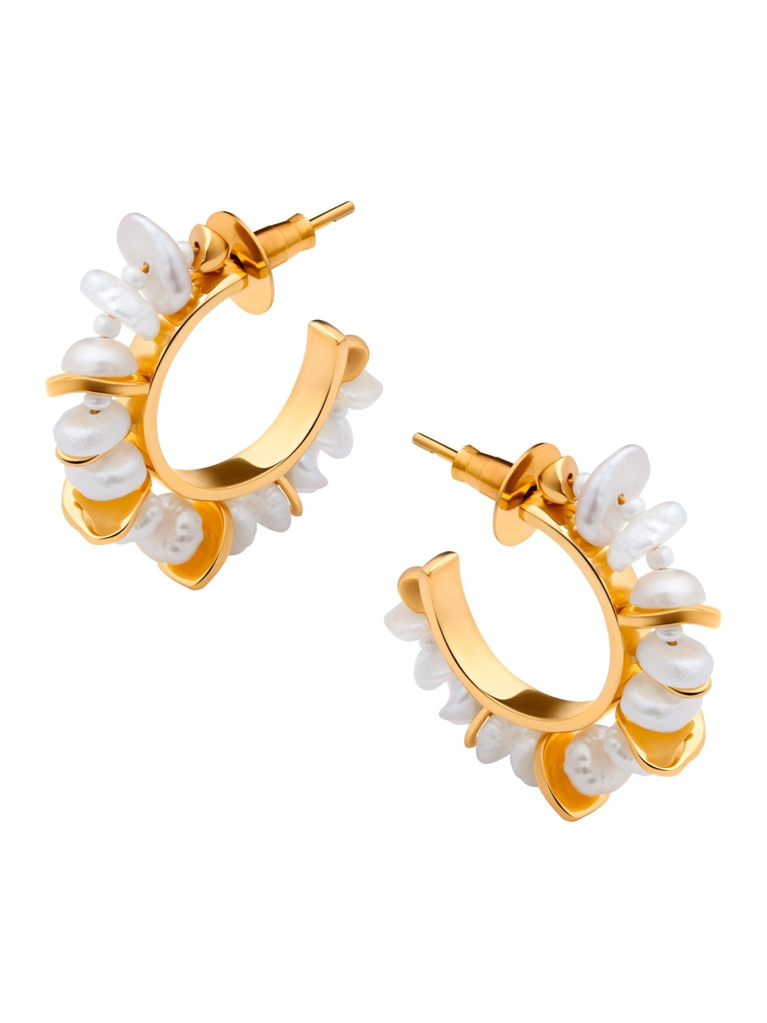 Mini Keishi Pearl Hoops