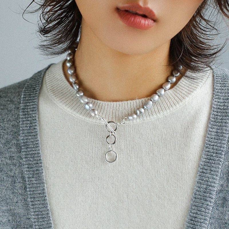 Baroque Grey Freshwater Pearl Necklace