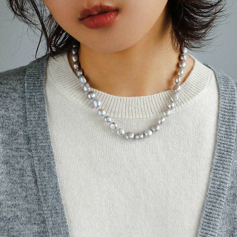 Baroque Grey Freshwater Pearl Necklace