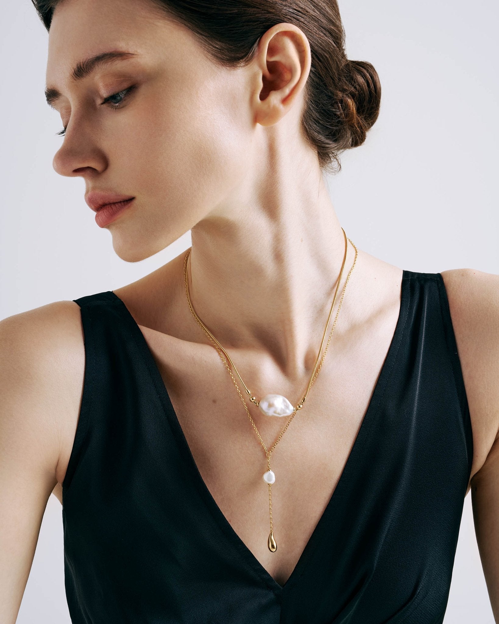 Nectar Baroque Pearl Layer Necklace