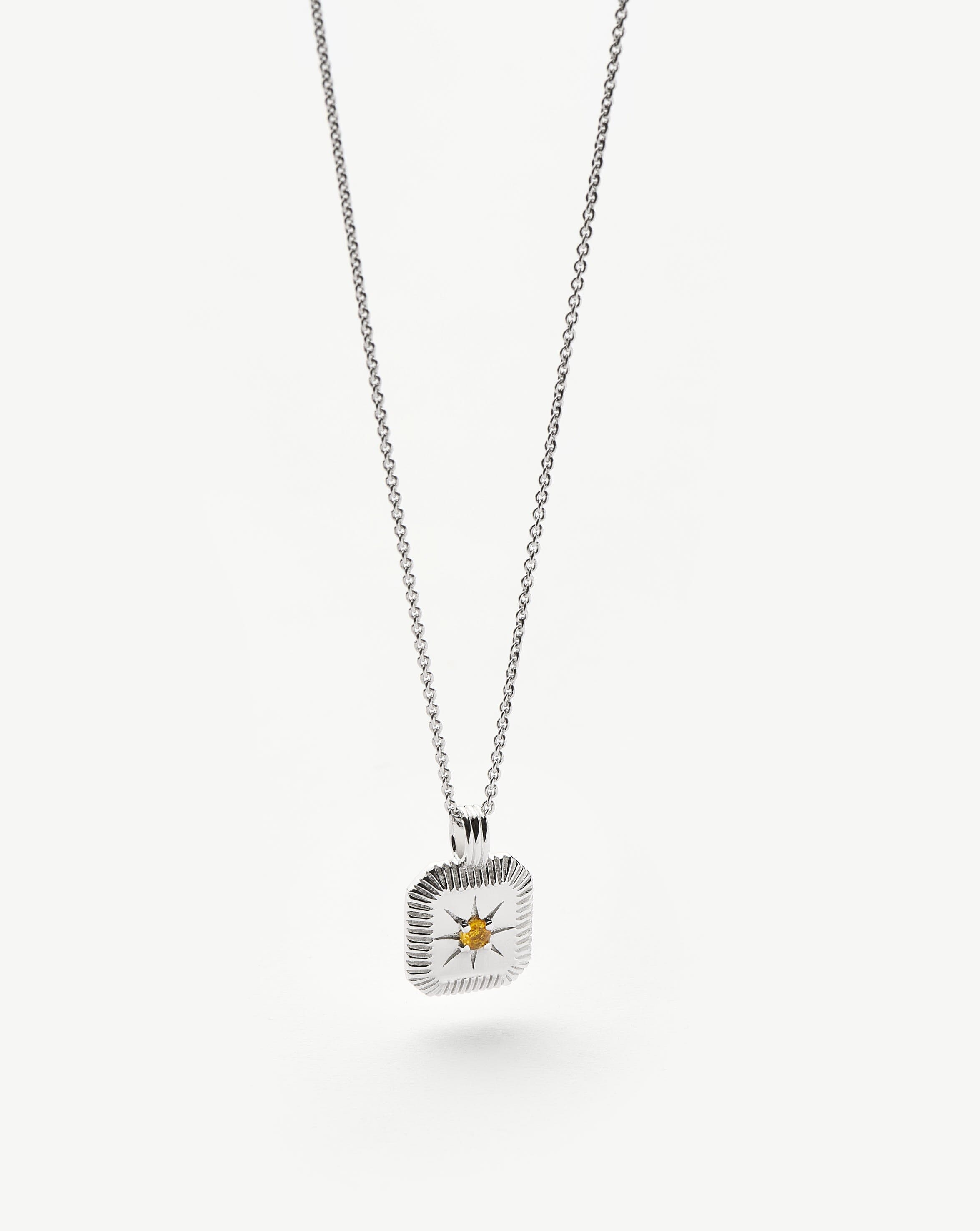 November Birthstone Pendant Necklace | Citrine/November